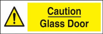 caution glass door 