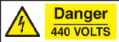 danger 440 volts 