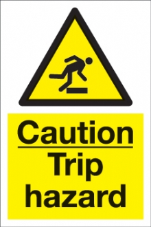 caution trip hazard 