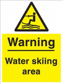 warning - water skiing area 