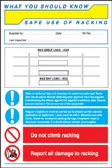 safe use of racking  