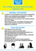 provision & use of work equipment regs 1998