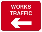 works traffic arrow left 