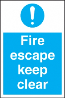 fire escape keep clear 