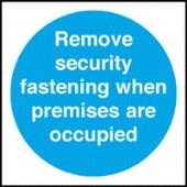 remove security fastening 