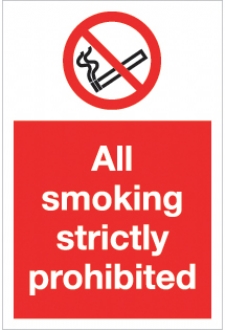 all smoking strictly prohibited  