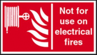 not for use on electrical fire 