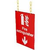 extinguisher symbol arrow down