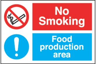 no smoking - food preperation area 