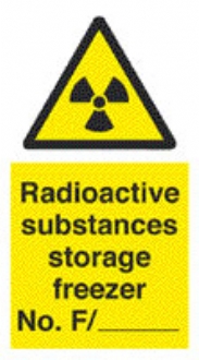 radioactive substances - storage freezer 