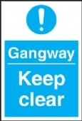 gangway keep clear  