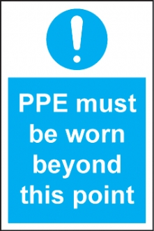 PPE must be worn beyond this point