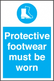 protective footwear must be worn 