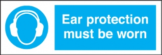 ear protection must be worn 