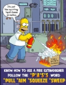 Simpsons how to use a fire extinguisher