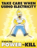 Simpsons take care using electricity