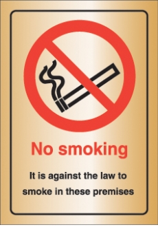 No smoking it is against the law