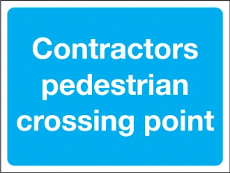 contractors pedestrian crossing point 