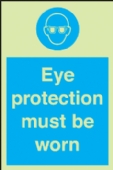 eye protection must be worn 