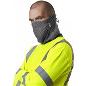 Leo Workwear HeiQ Viroblock Grey EcoViz 3-Layer Snood