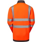 Leo Workwear SS07 Arganite Orange EcoViz Air Layer Full Zip Hi Vis Sweatshirt