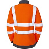 Leo Workwear Elberry Orange EcoViz 1/4 Zip Women's Hi Vis Sweatshirt