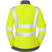 Leo Workwear Elberry Yellow EcoViz 1/4 Zip Women's Hi Vis Sweatshirt