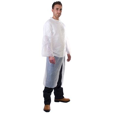 MultiSAVE Pk500 - Supertouch PE Polyethylene Visitor Disposable Coat (Pack 500)