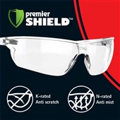 JSP Stealth 16g Clear Safety Glasses ASA920-161-300 - Anti Scratch Hardia+ Lens