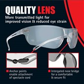 JSP Stealth 16g Clear Safety Glasses ASA920-161-300 - Anti Scratch Hardia+ Lens