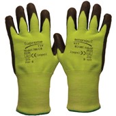 Supreme Green Cut 5 Work Gloves 500GRB with PU Coating - 13g Cut Resistant Level 5 (Cut C)