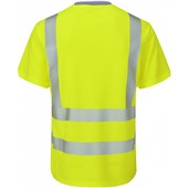 Leo Workwear Larkstone Yellow EcoViz Coolviz Plus Hi Vis T-Shirt  