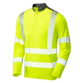 Leo Workwear Watermouth Yellow Performance Long Sleeve Hi Vis T-Shirt