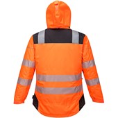 Portwest T400 PW3 Orange Padded Waterproof Hi Vis Winter Jacket