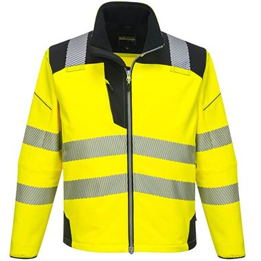 Portwest T402 Yellow PW3 Hi Vis Softshell Jacket (3L)