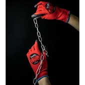 TraffiGlove TG1010 X-Dura Classic Cut A PU Palm Coated Red Gloves - 15g Cut Level 1