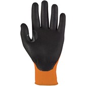 TraffiGlove TG3140 MicroDex Ultra Cut B Nitrile Foam Palm Coated Amber Gloves - 13g