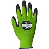 TraffiGlove TG5140 MicroDex Ultra Cut C Nitrile Foam Palm Coated Green Gloves - 13g