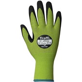 TraffiGlove TG6240 LXT MicroDex Cut E Nitrile Palm Coated Eco Friendly Green Gloves - 15g