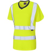 Leo Workwear Belstone Yellow EcoViz Comfort Women's Hi Vis T-Shirt