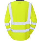 Leo Workwear Lydford Yellow EcoViz Comfort Women's Hi Vis Long Sleeved T-Shirt