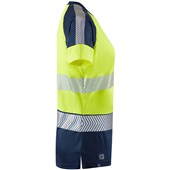 Leo Workwear Lorna Yellow EcoViz Performance Dual Colour Women's Hi Vis T-Shirt