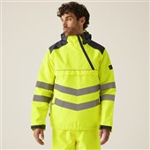 Regatta TRA316 Tactical Yellow Hi Vis Waterproof Breathable Overhead Bomber Jacket