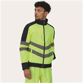 Regatta TRA625 Pro Yellow/Navy Two Tone Hi Vis Softshell Jacket (3L)