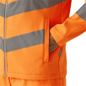 Regatta TRA712 Pro Contract Ablaze Orange Hi Vis Softshell Jacket (2L)