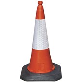 JSP Dominator 75cm Road Traffic Cone with Sealbrite Sleeve - JBF069-240-600