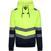 Regatta TRF663 Pro Yellow/Navy Two Tone Hi Vis Hoodie