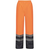 Regatta TRJ523 Pro Orange/Navy Two Tone Waterproof Padded Hi Vis Trouser