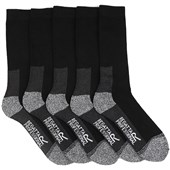 Regatta TRP141 Pro Black Work Socks - Pack of 5 Pairs