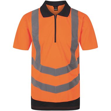 Regatta TRS189 Pro Orange/Navy Two Tone Hi Vis Polo Shirt